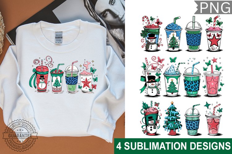 Christmas PNG, Christmas Coffee Sublimation Designs
