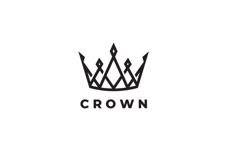 Crown Logo Design Vector Illustration