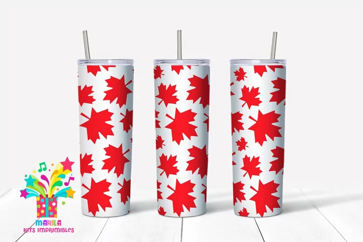 Canada day Sublimation Skinny Tumbler #3