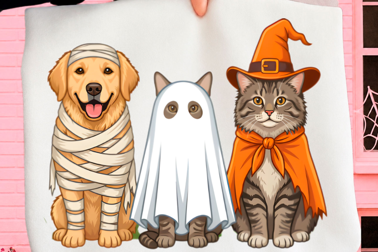 Halloween Pet Costume Png T-shirt