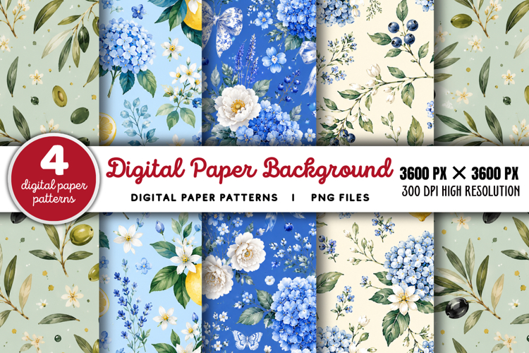 Digital Paper Background PNG