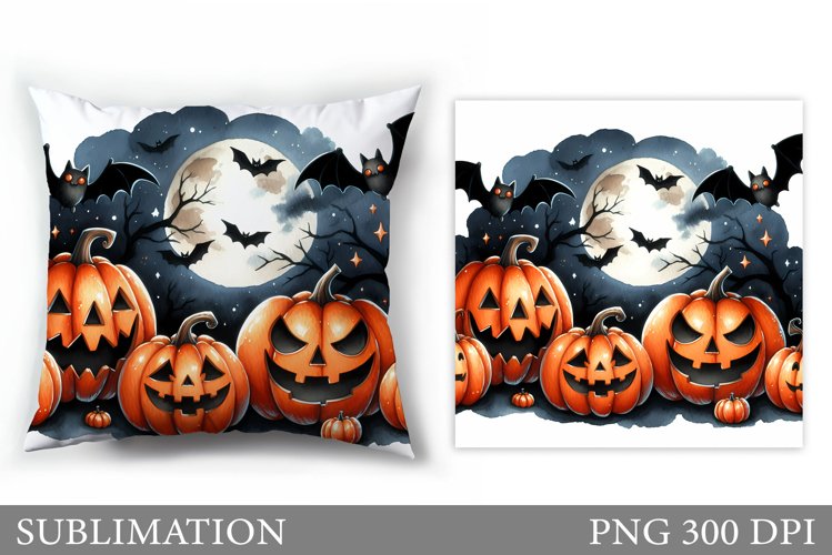 Halloween Pumpkin Pillow. Halloween Pillow Sublimation