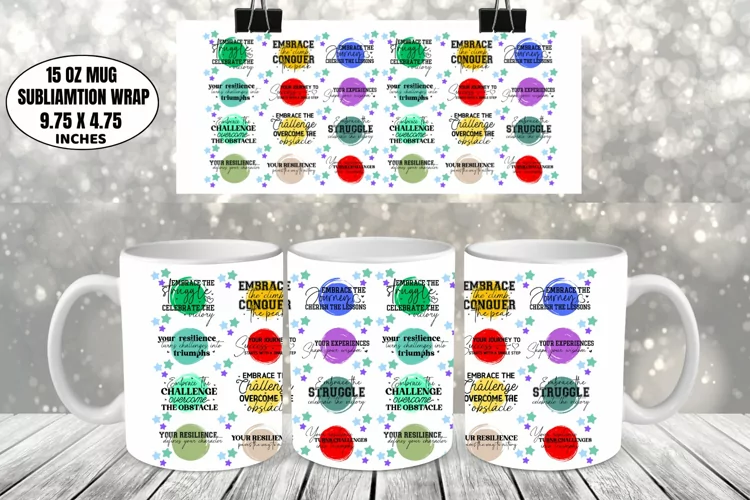 Motivational Mug Wrap Sublimation