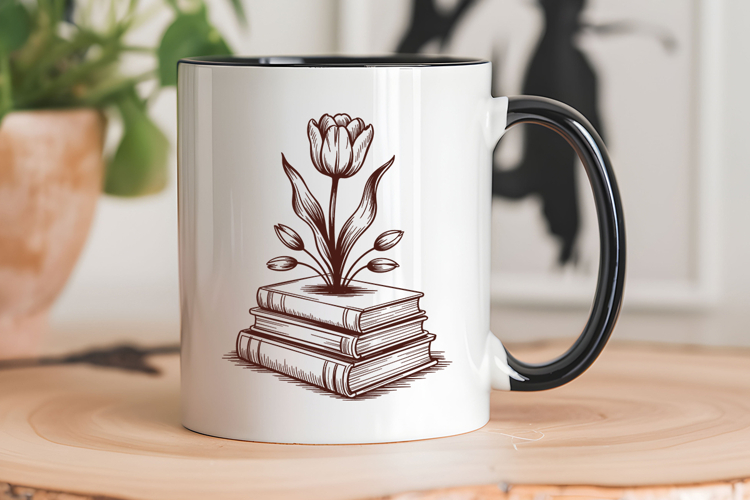 Reading Books Flowers