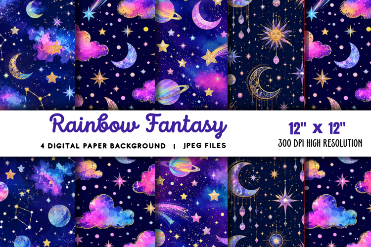 Rainbow Fantasy Background JPG