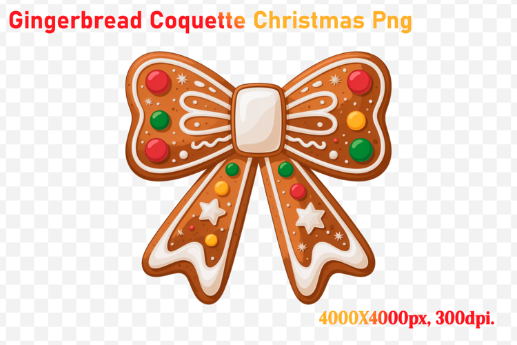 Gingerbread Coquette Christmas PNG Sublimation