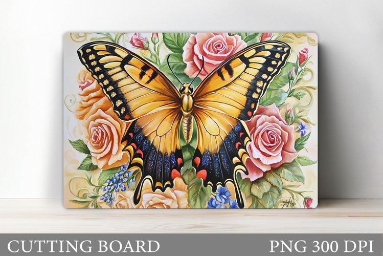 Butterfly Cutting Board Design. Butterfly Sublimation example image 1