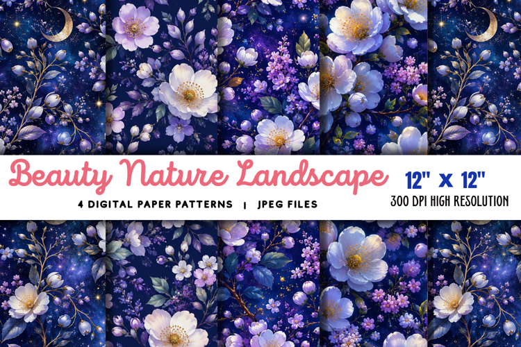 Beauty Nature Landscape Blossoming Trees JPG