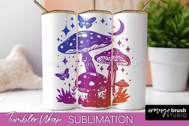 Celestial Tumbler Wrap, Boho Sublimation, Mystical Tumbler