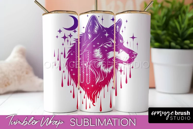 Celestial Tumbler Wrap, Boho Sublimation, Mystical Tumbler