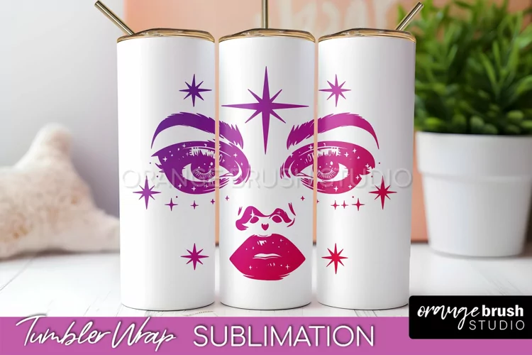Celestial Tumbler Wrap, Boho Sublimation, Mystical Tumbler