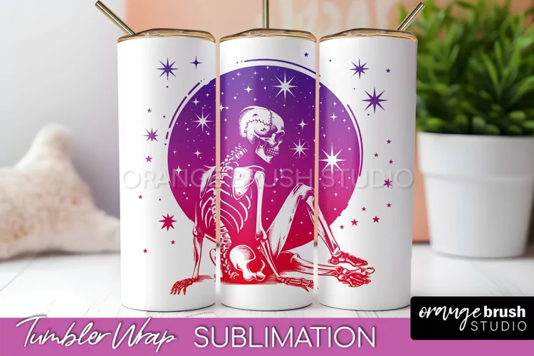 Celestial Tumbler Wrap, Boho Sublimation, Mystical Tumbler