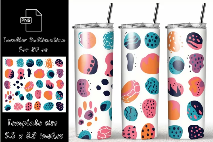 Blobs Abstract 20 oz Tumbler Wrap Sublimation