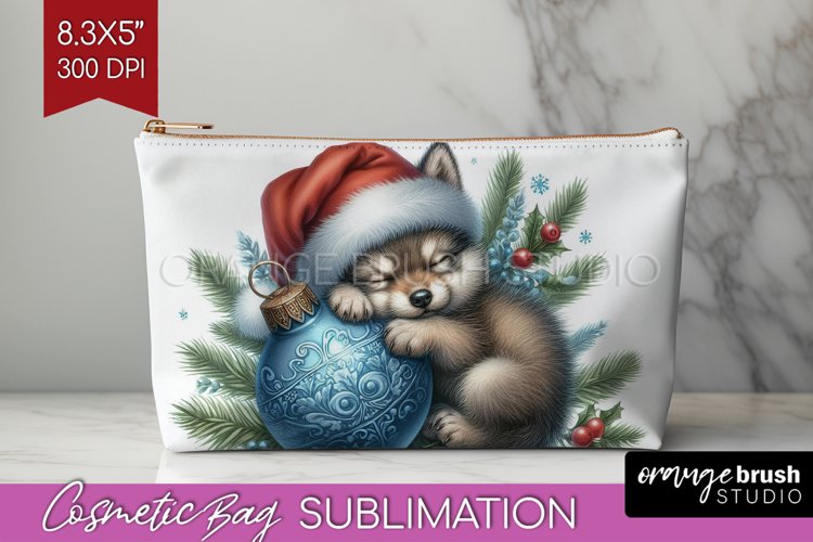 Christmas Animals Cosmetic Bag - Cute Christmas Makeup Bag example image 1