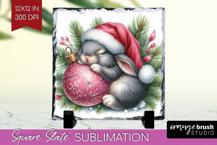 Christmas Animals Slate PNG - Cute Christmas Square Slate