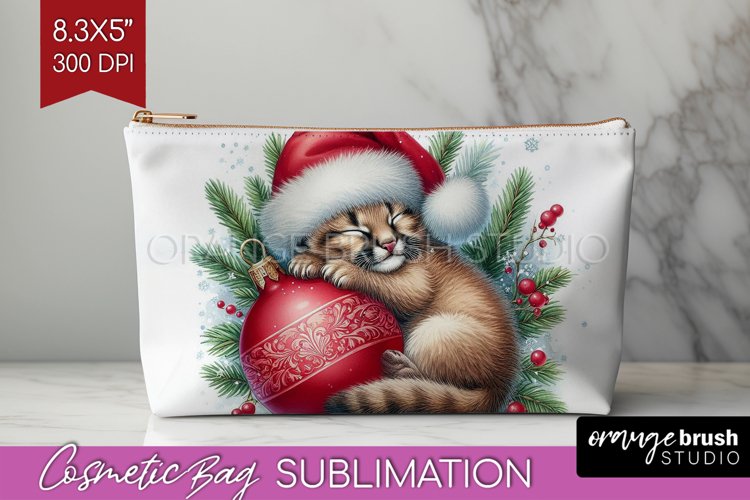 Christmas Animals Cosmetic Bag - Cute Christmas Makeup Bag example image 1
