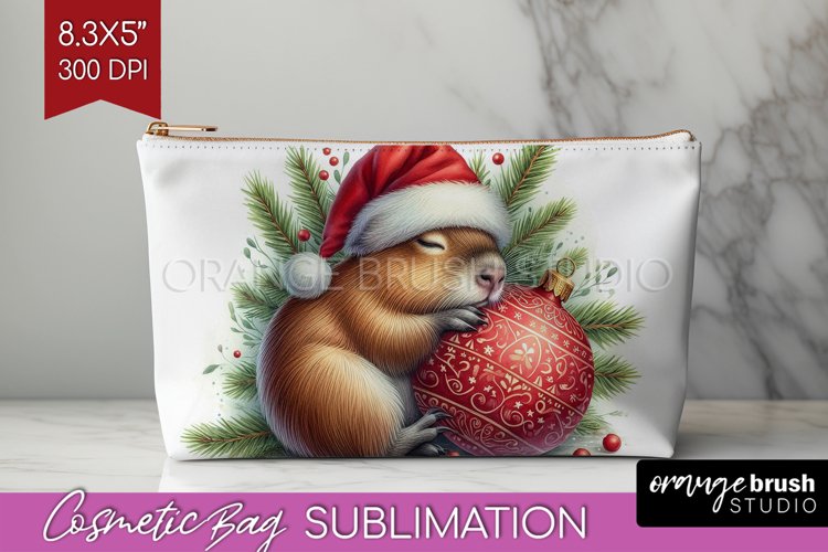 Christmas Animals Cosmetic Bag - Cute Christmas Makeup Bag example image 1