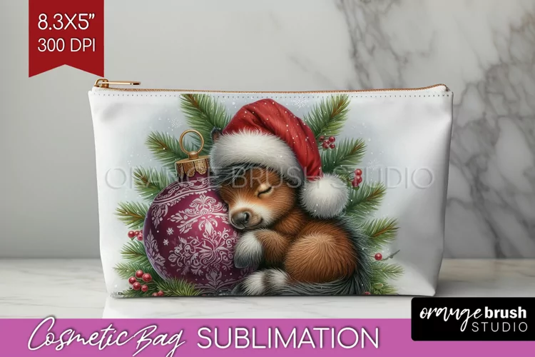 Christmas Animals Cosmetic Bag - Cute Christmas Makeup Bag