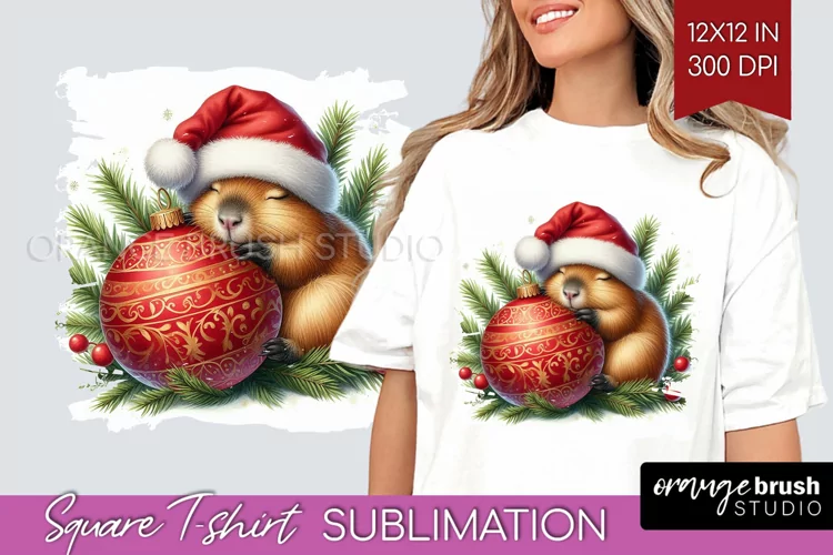 Christmas Animals Square Tshirt Background - Cute Christmas