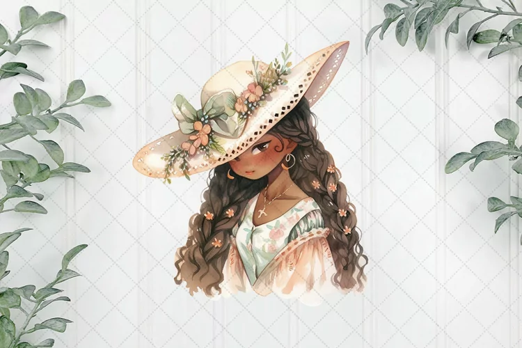 Cottagecore Ebony Girl Sublimation