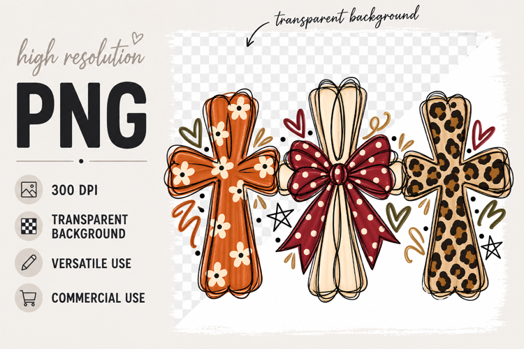 Fall Cross png, Fall Christian png, Cross sublimation design
