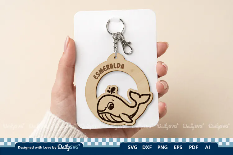 Cute Ocean Animal Keychain SVG | Kawaii Sea Life