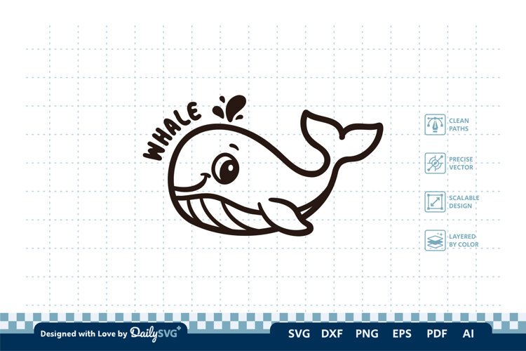 Cute Ocean Animal SVG | Kawaii Sea Creatures example image 1