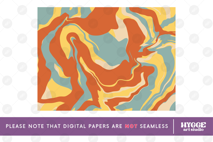 Retro Background Png Fluid Marble Paper Sublimation