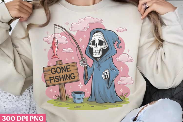 Gone Haunting PNG, Cute Grim Sublimation PNG
