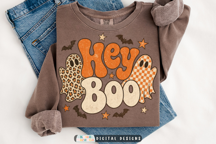 Hey Boo PNG | Preppy Halloween PNG | Fall Boutique PNG