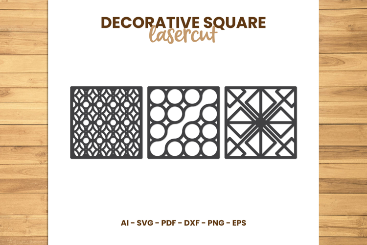 Decorative Square Lasercut - Lasercut File