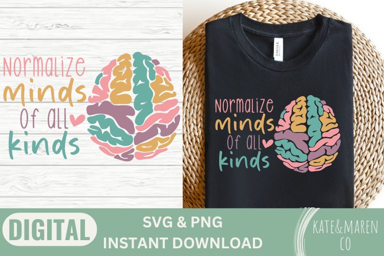 Normalize Minds SVG | Advocate SVG | Mental Health SVG