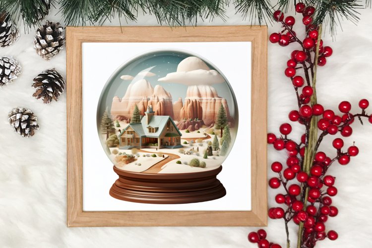 Western Christmas Watercolor Clipart, Western Christmas
