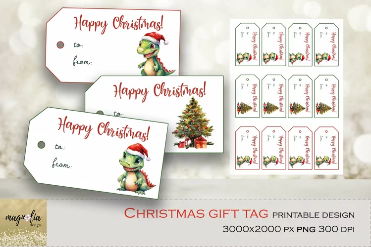Christmas Printable Gift Tags PNG