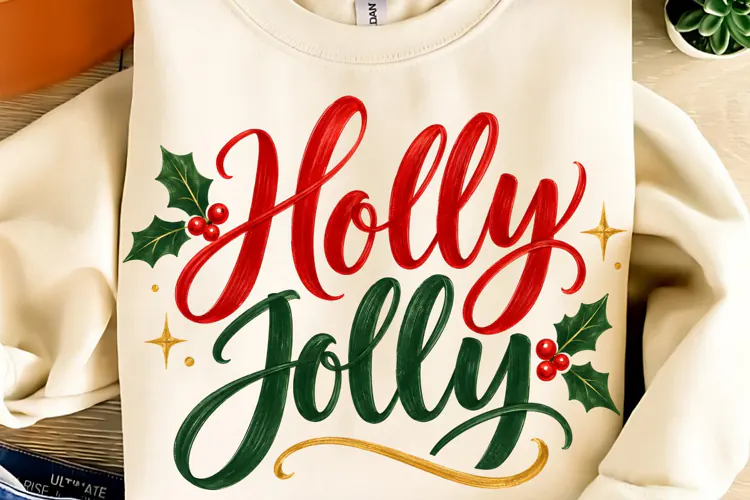 Holly Jolly PNG, Preppy Merry Coquette Christmas PNG