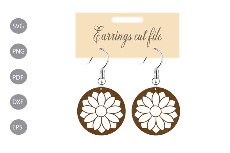 Earrings SVG Template Design