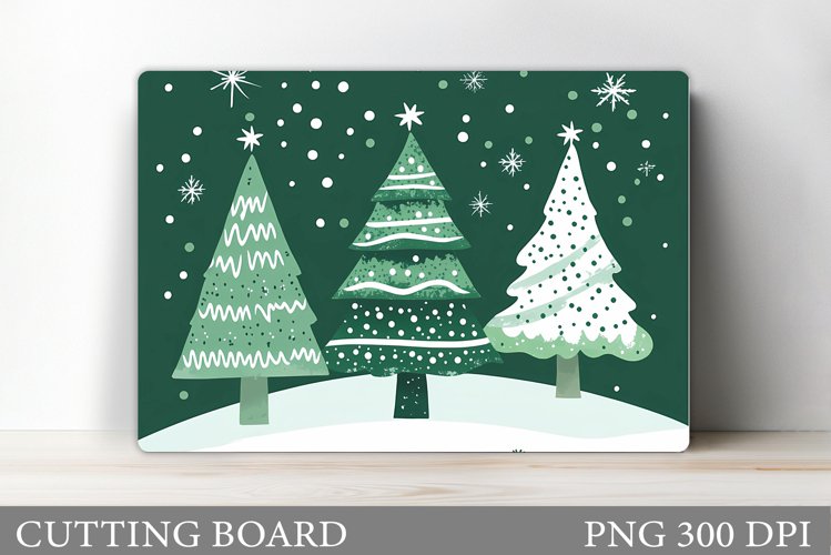 Christmas Tree Cutting Board Design. Kitchen Cutting Board example image 1