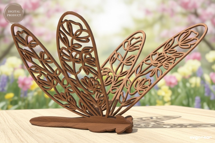 3D Dragonfliy Laser Cut | Glowforge | Home Decor