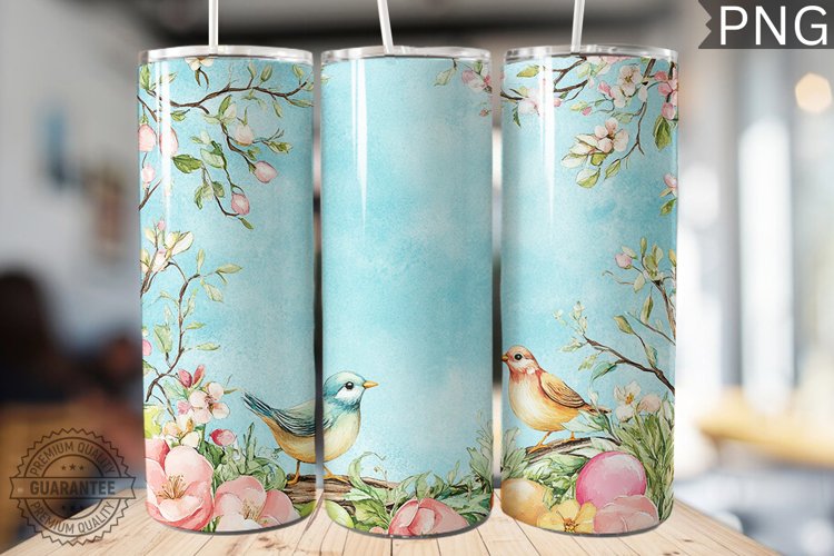 Spring Easter Tumbler Wrap - High Quality 300 Dpi
