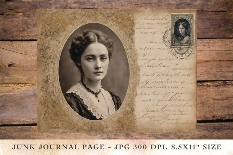 Printable Junk Journal Pages victorian girl / woman 3 example image 1
