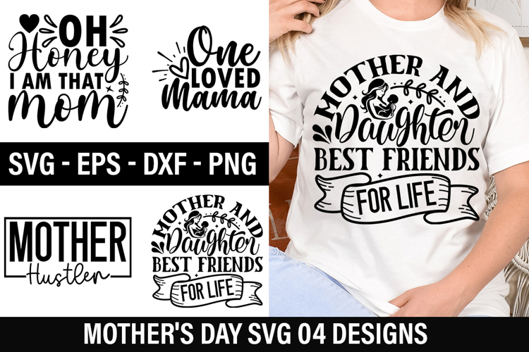 Mothers Day SVG Design - Mother and Daughter Best Friends
