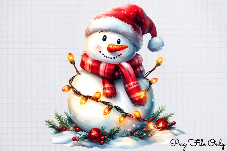 Cute Snowman Clipart Image 9