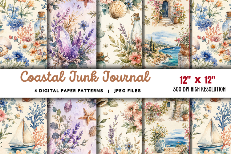 Coastal Junk Journal Pages JPG