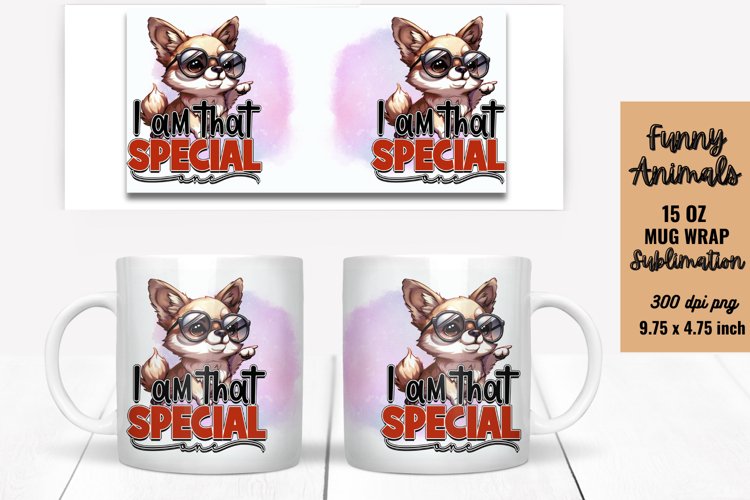 Funny Animals Mug Wrap Sublimation, Mug Wrap PNG example image 1