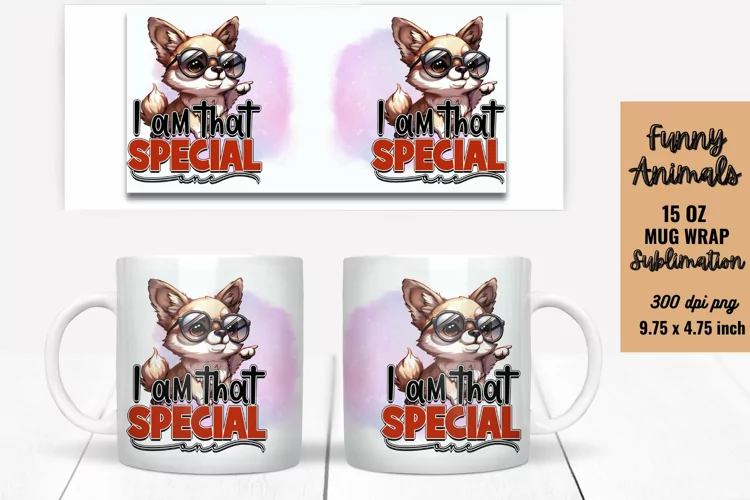 Funny Animals Mug Wrap Sublimation, Mug Wrap PNG
