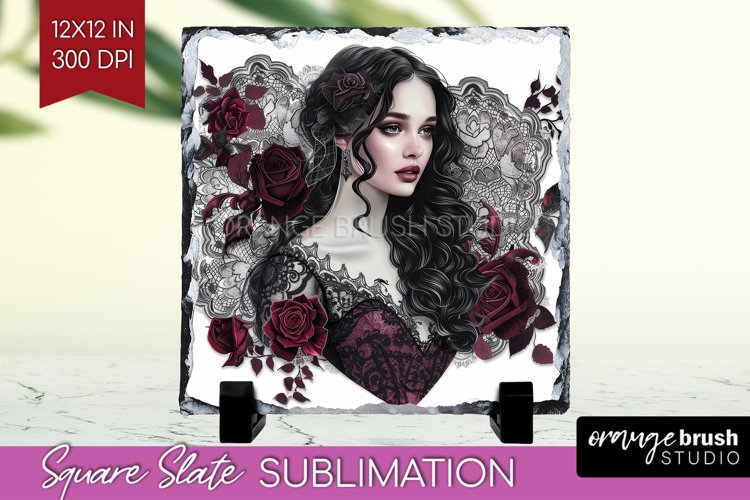 Dark Gothic Slate PNG - Victorian Gothic Square Slate example image 1