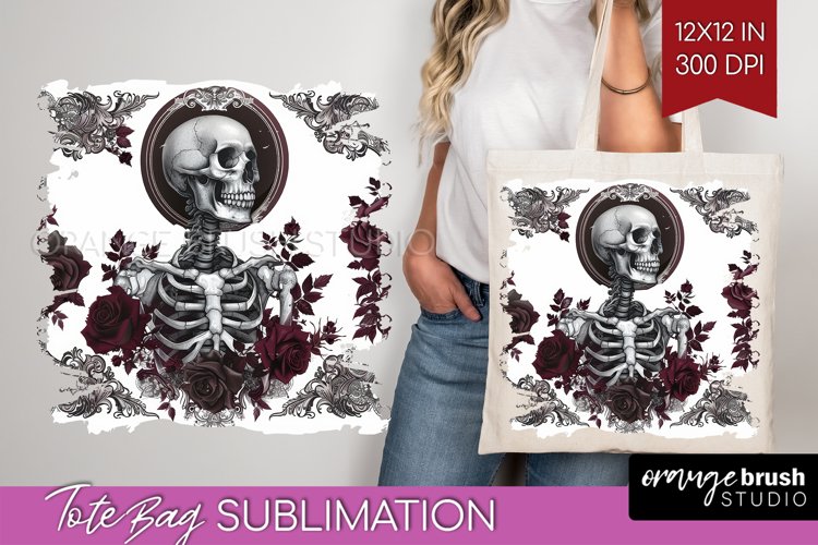 Dark Gothic Tote Bag - Victorian Gothic Tote Bag PNG example image 1
