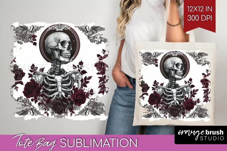 Dark Gothic Tote Bag - Victorian Gothic Tote Bag PNG