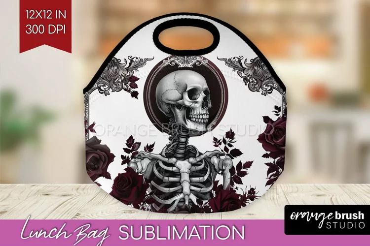 Dark Gothic Lunch Bag - Victorian Gothic Lunch Bug PNG