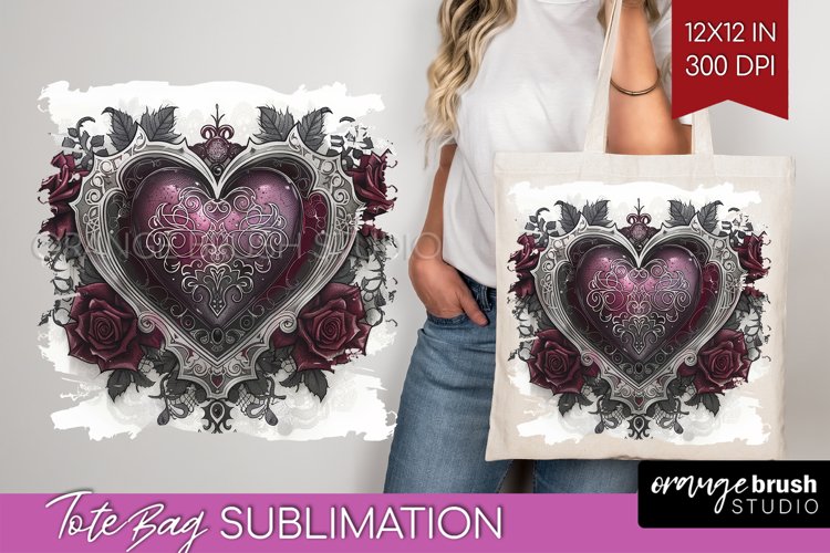 Dark Gothic Tote Bag - Victorian Gothic Tote Bag PNG example image 1